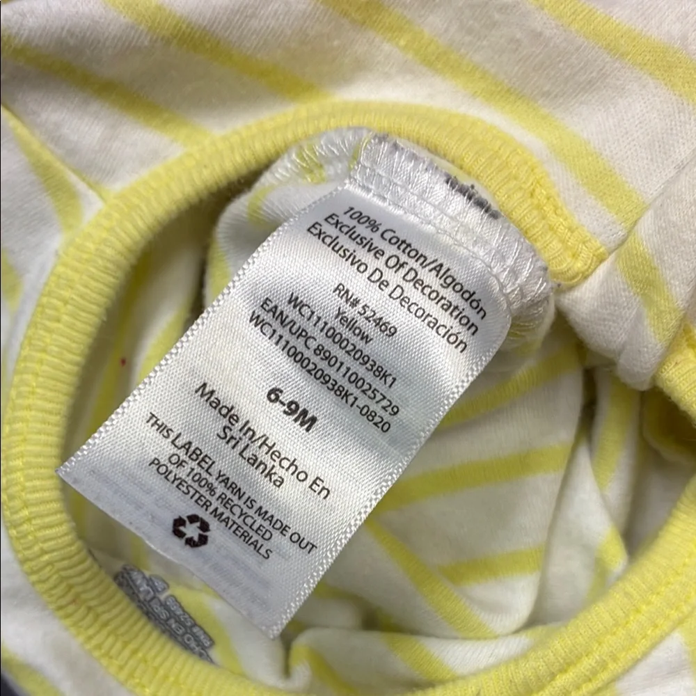 Carter's Pink Floral & Yellow Bee Stripe Baby One-Piece Sleepers - 2 Pack